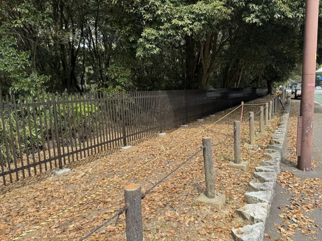 侵入防止策　施工後の外苑③