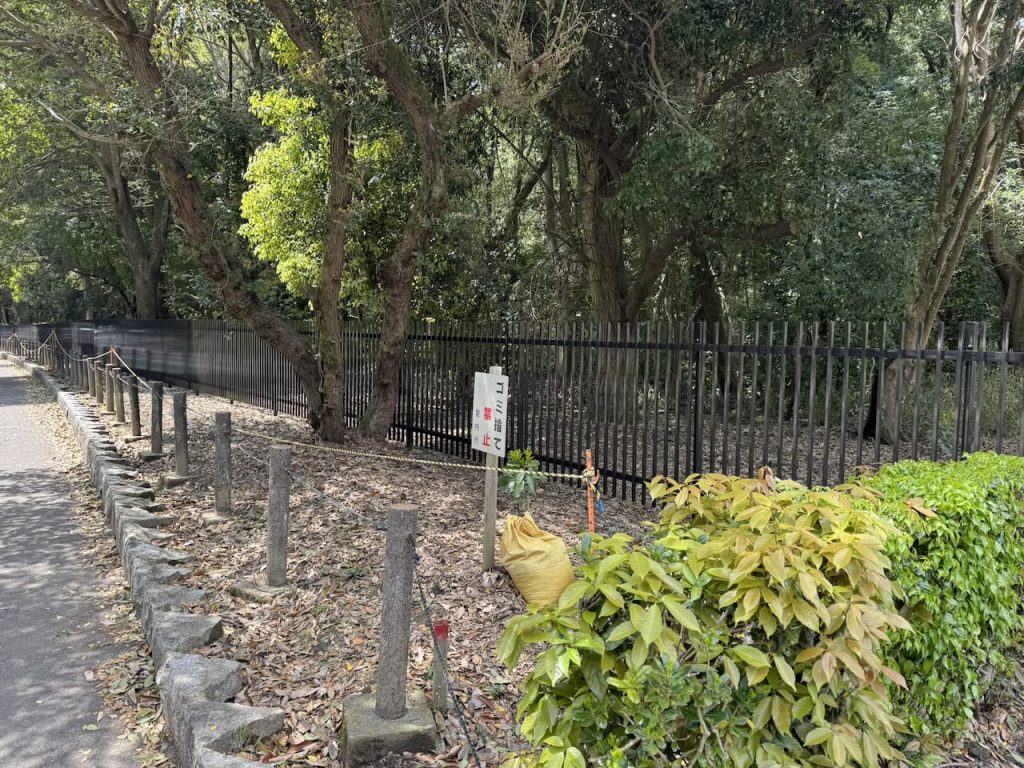 侵入防止策　施工後の外苑②