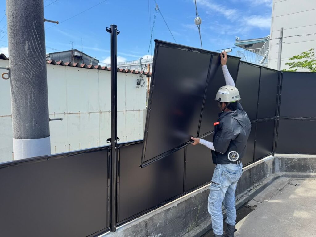 目隠しパネルの取り付け②