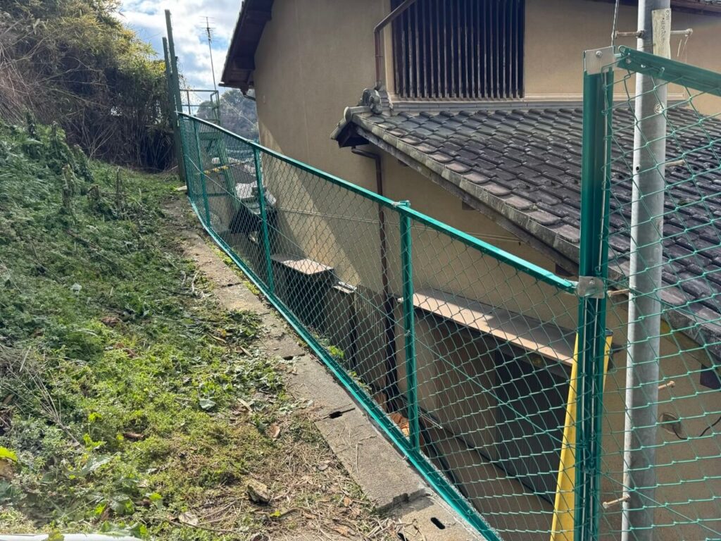 新しく設置したネットフェンス②